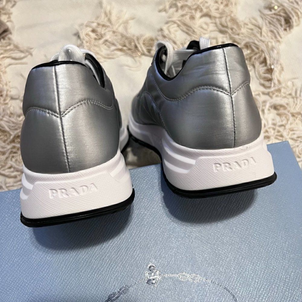 PRADA Logo Nylon Casual Laceup Women’s Sneakers - Picture 9 of 11